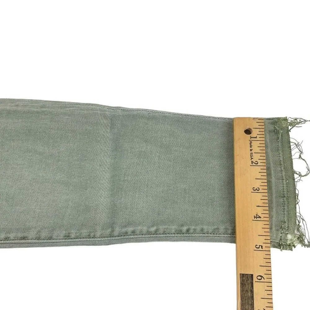 Democracy Los Angeles Jeans Women's 26 Green Luxe Skinny Crop Stretch $84 Nwt - Picture 13 of 13